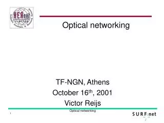 Optical networking