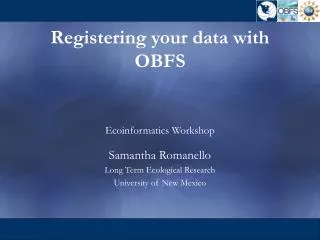 Registering your data with OBFS