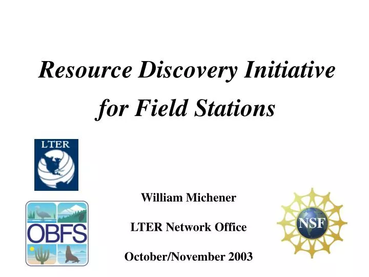 resource discovery initiative for field stations