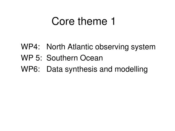core theme 1
