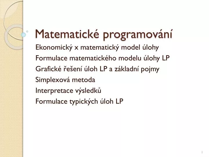 matematick programov n