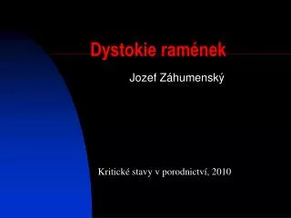 dystokie ram nek