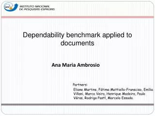 D ependability benchmark applied to documents