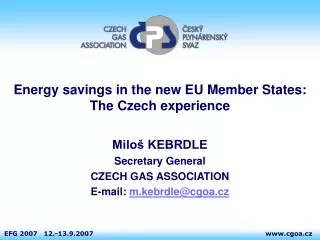Energy savings in the new EU Member States: The Czech experience