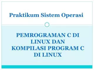 pemrograman c di linux dan kompilasi program c di linux