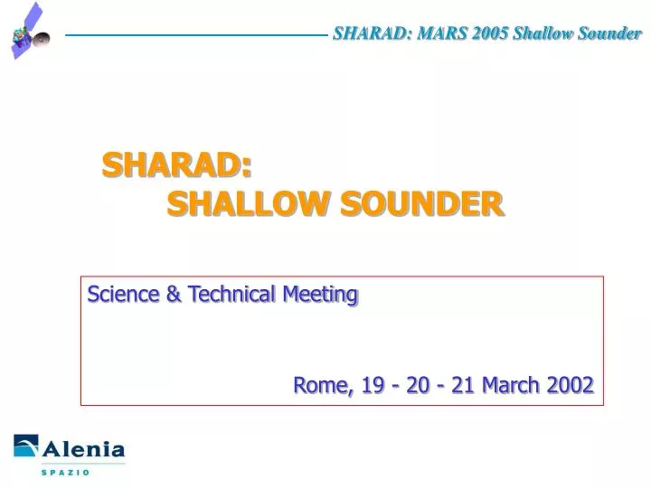 sharad shallow sounder
