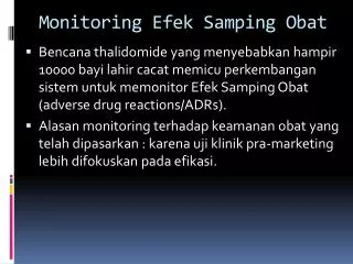 monitoring efek samping obat