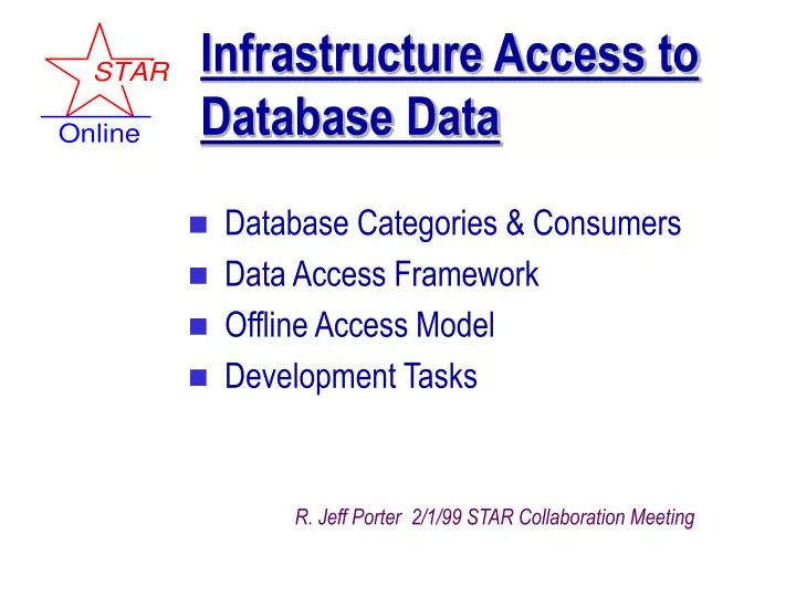 infrastructure access to database data
