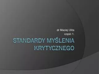 dr maciej ulita cz 1
