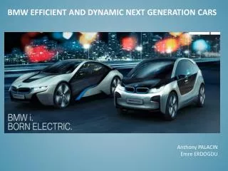 BMW EFFICIENT and DYNAMIC NEXT GENERATION cars