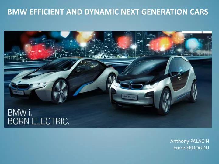 bmw efficient and dynamic next generation cars