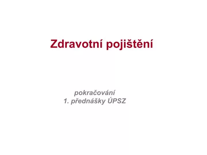 zdravotn poji t n