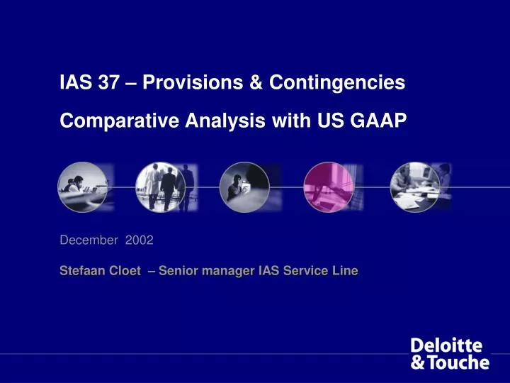 ias 37 provisions contingencies comparative analysis with us gaap