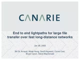 End to end lightpaths for large file transfer over fast long-distance networks