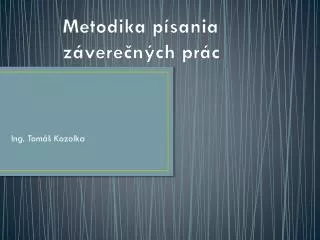 metodika p sania z vere n ch pr c