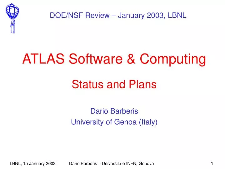 atlas software computing status and plans