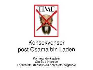 Konsekvenser post Osama bin Laden