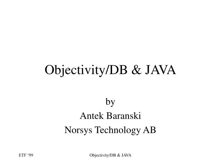objectivity db java