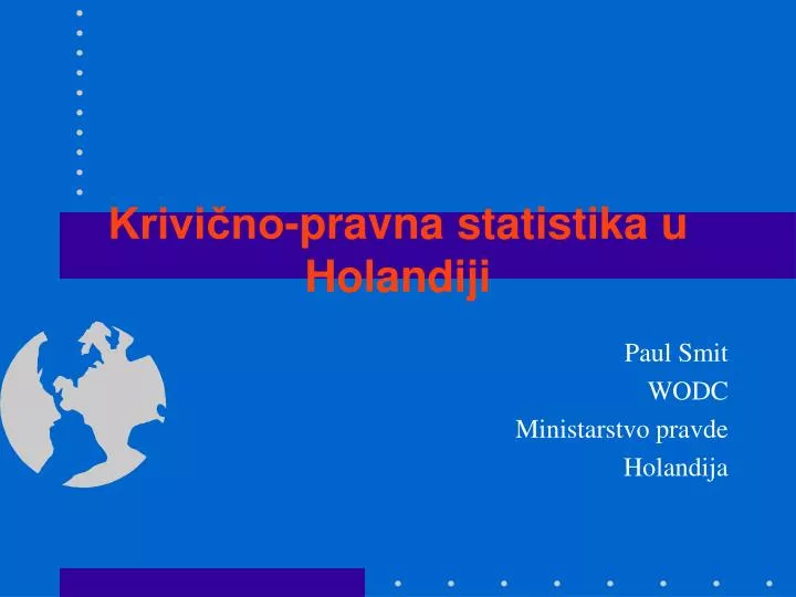 krivi no pravna statistika u holandiji