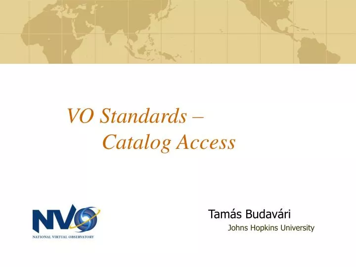 vo standards catalog access