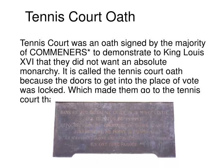 PPT Tennis Court Oath PowerPoint Presentation free download ID:4674590