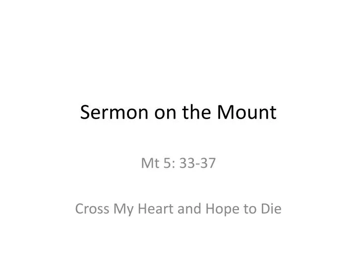 sermon on the mount