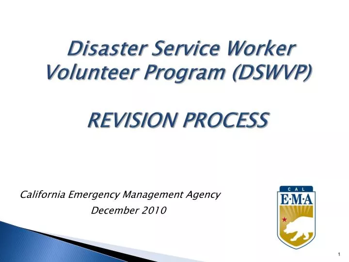 disaster service worker volunteer program dswvp revision process