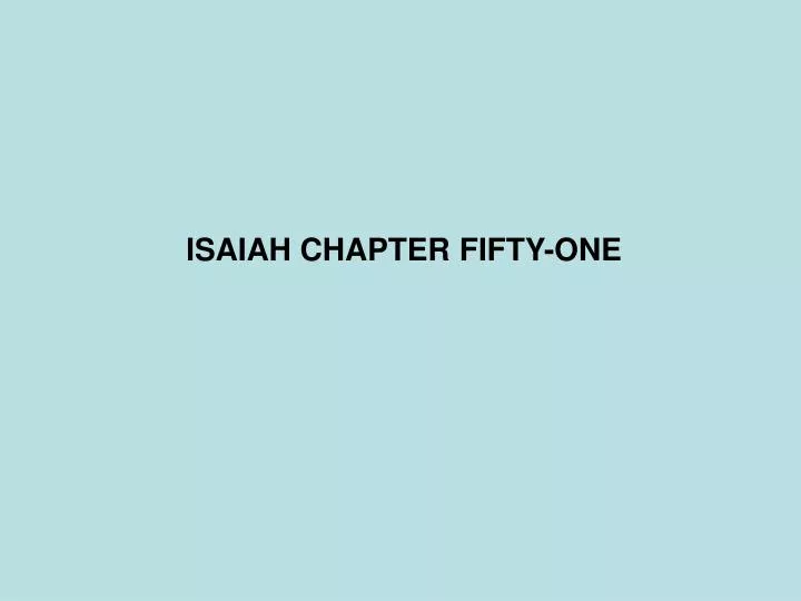 isaiah chapter fifty one