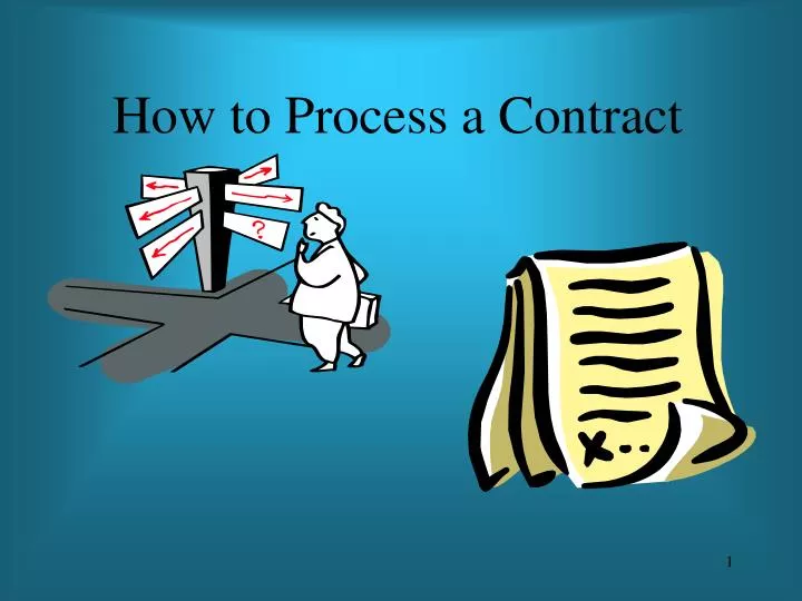 how to process a contract