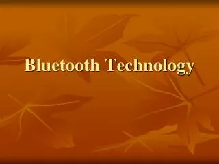 Bluetooth Technology