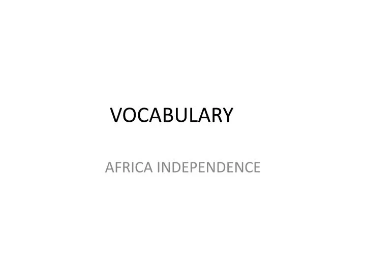 vocabulary