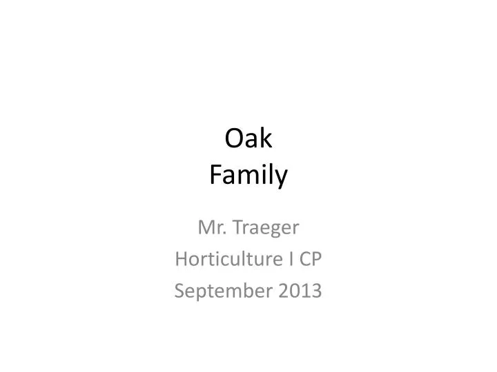 oak family
