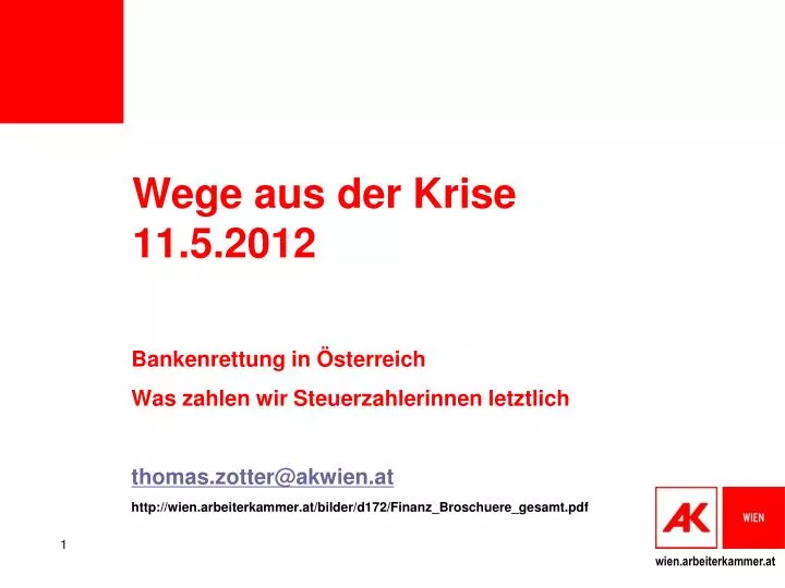 wege aus der krise 11 5 2012