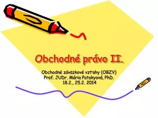 obchodn pr vo ii