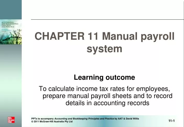 chapter 11 manual payroll system