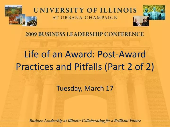 life of an award post award practices and pitfalls part 2 of 2