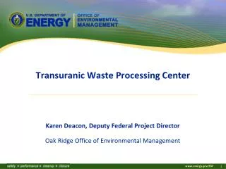 Transuranic Waste Processing Center