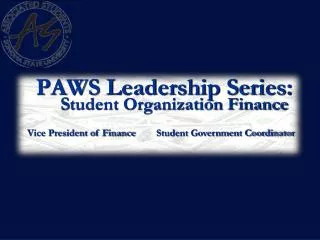 PAWS Leadership Series: