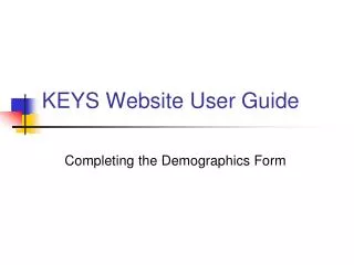 KEYS Website User Guide