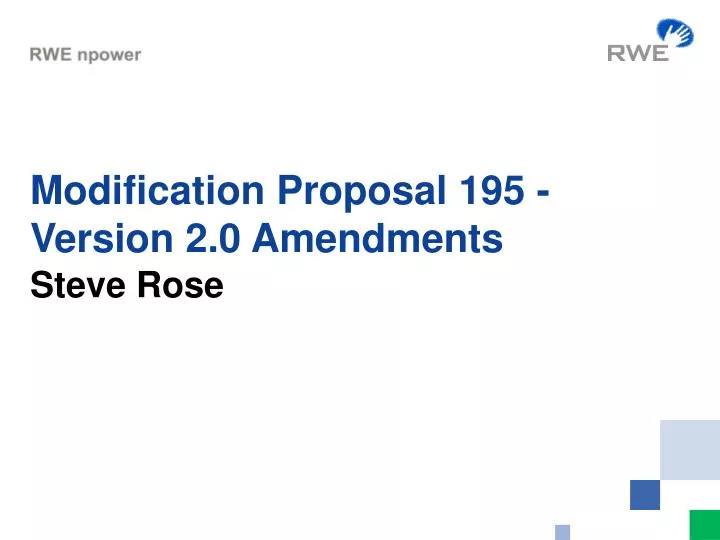 modification proposal 195 version 2 0 amendments