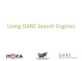 Using OARE Search Engines