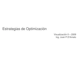 estrategias de optimizaci n