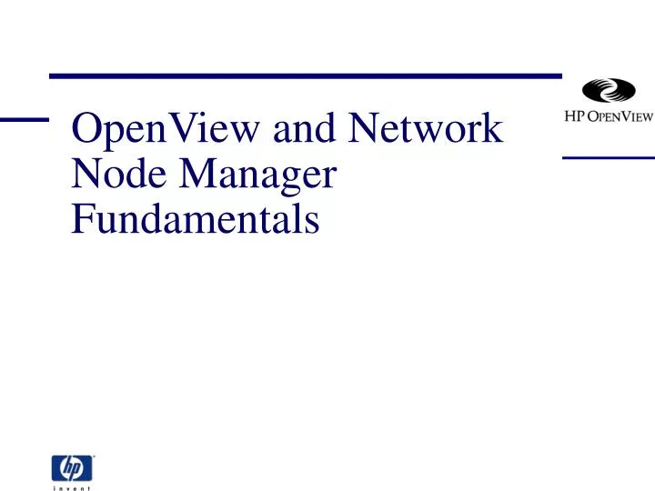 openview and network node manager fundamentals