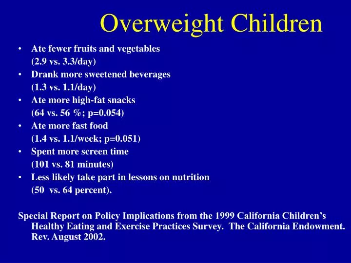 overweight children