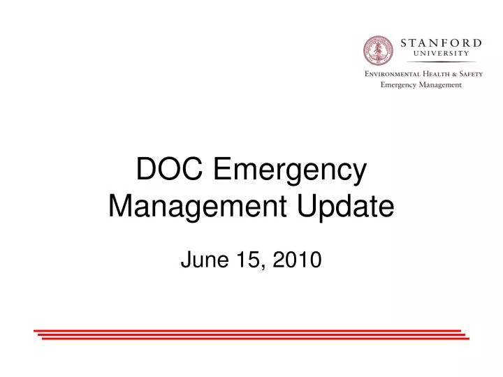doc emergency management update