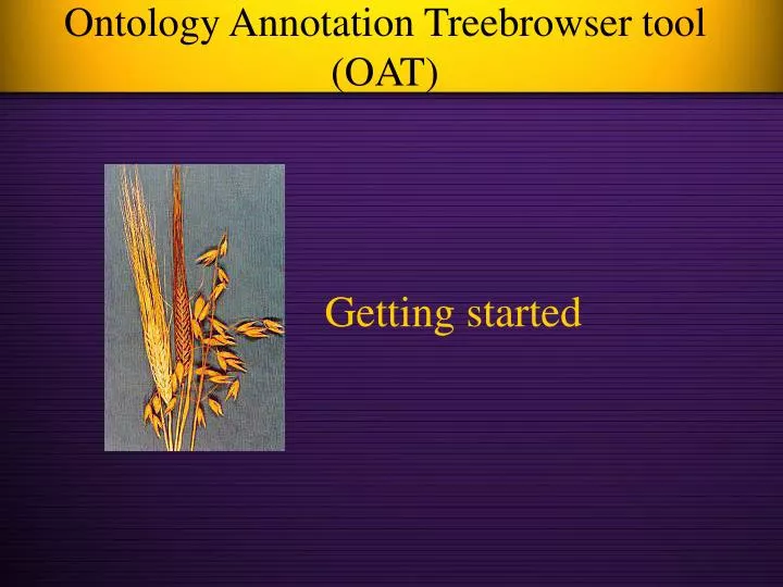 ontology annotation treebrowser tool oat