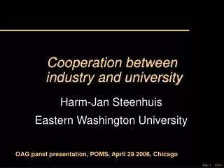 Cooperation between industry and university