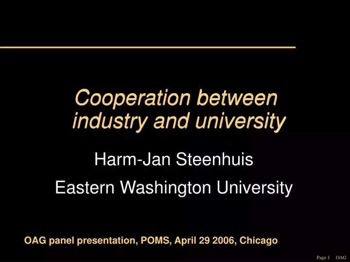 cooperation between industry and university