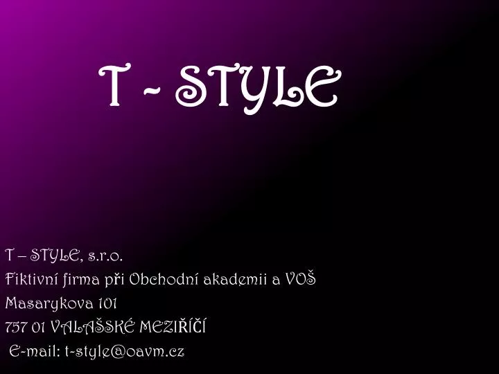 t style