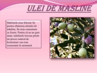 ulei de masline